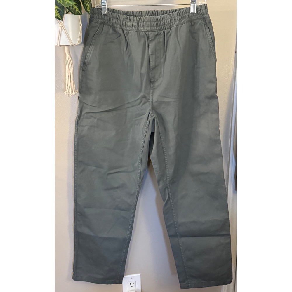 Carhartt WIP Flint Pant Men's Grey Elastic Waist Carpenter Workwear Trousers L - Picture 5 of 8